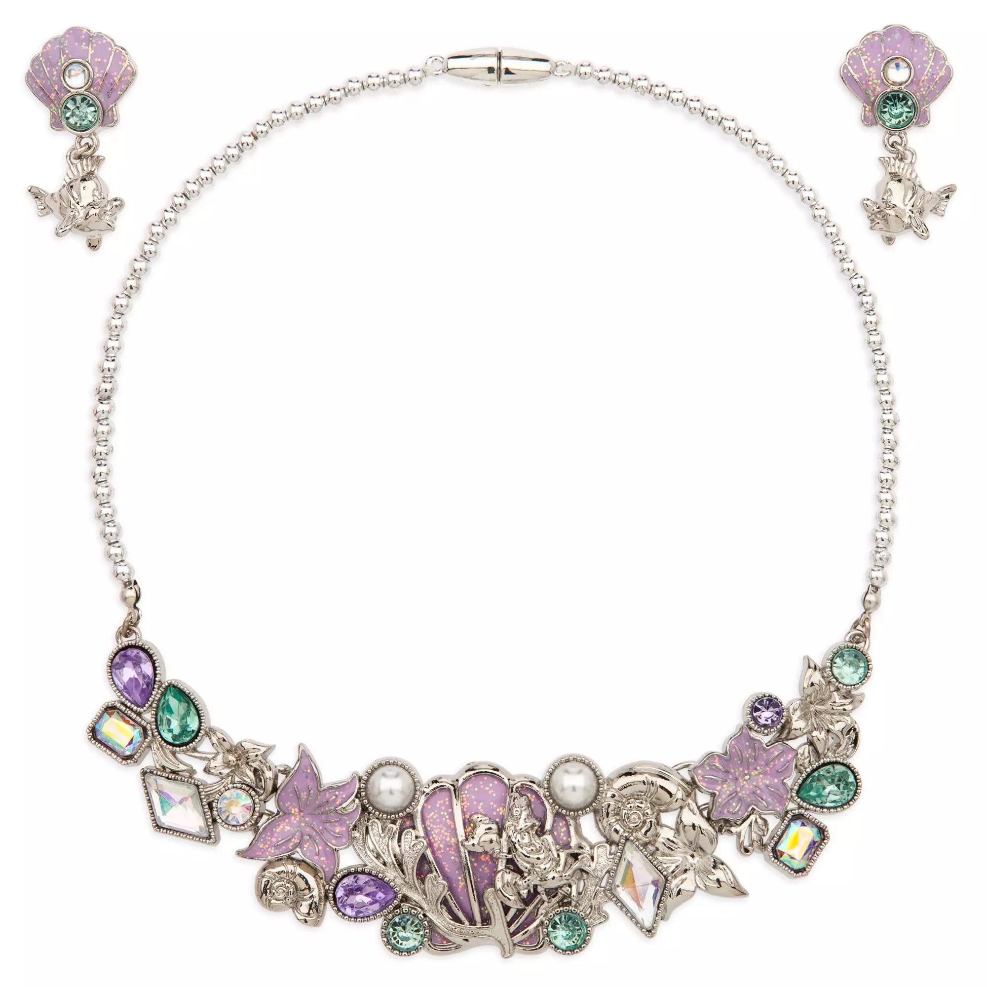 Collar y Aretes Ariel De Disney Para Niñas
