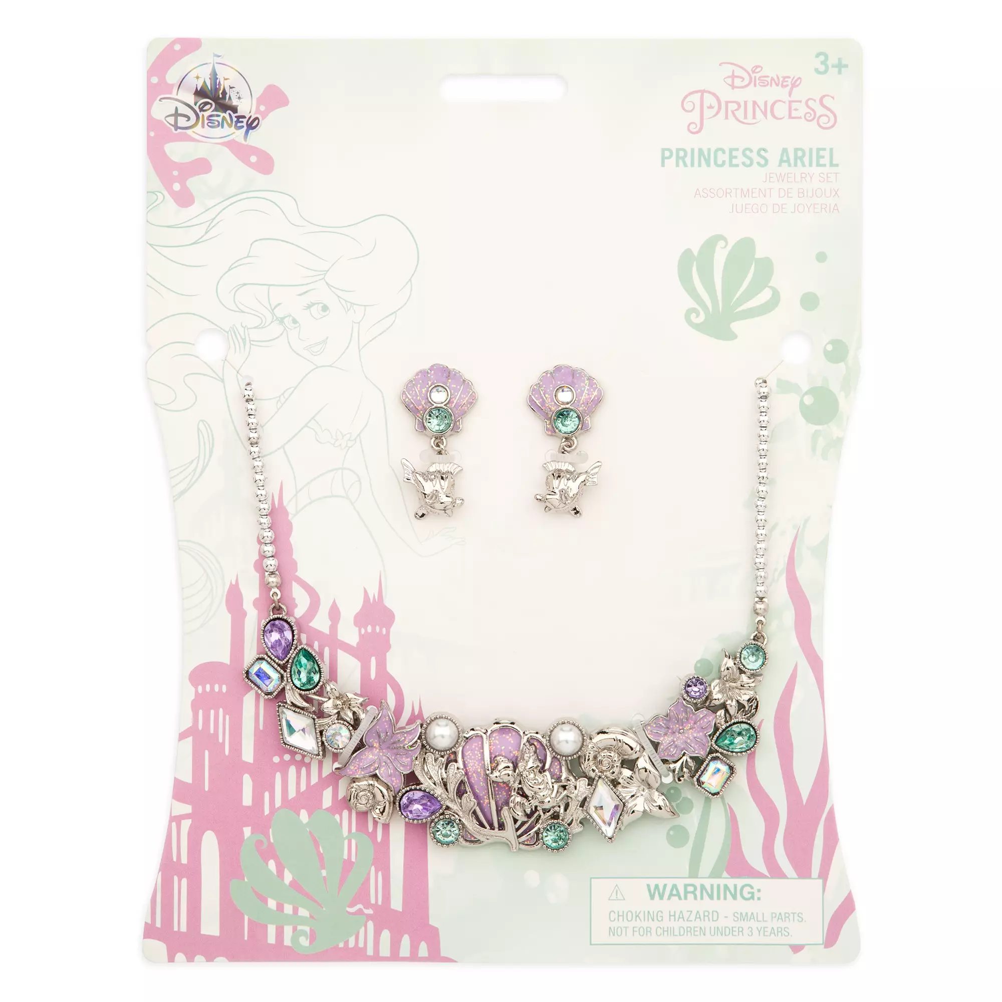 Collar y Aretes Ariel De Disney Para Niñas - Imagen 3