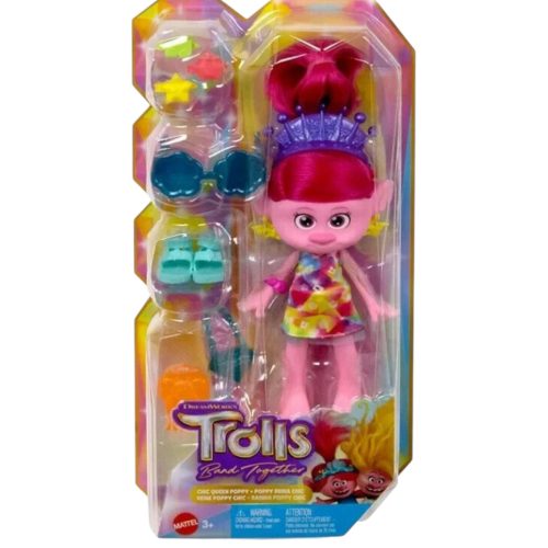 Muñeca Trolls Band Together Chic Queen Poppy DreamWorks Para Niñas