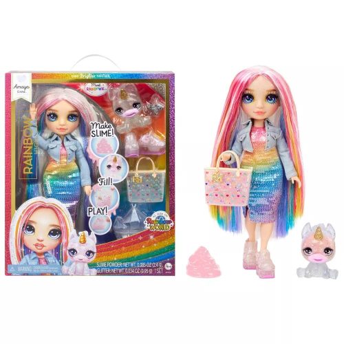 Amaya Rainbow High con kit de slime y mascota