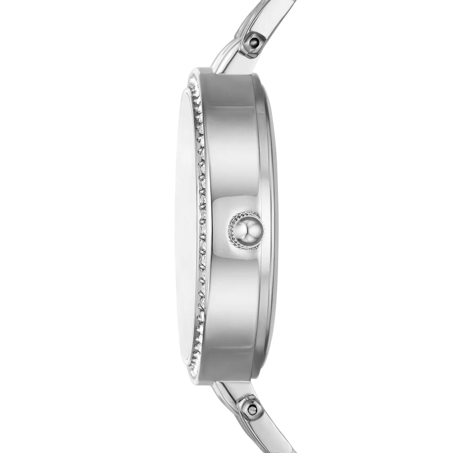 FOLIO Conjunto de reloj plateado y pulsera de cristal azul para mujer - Imagen 2