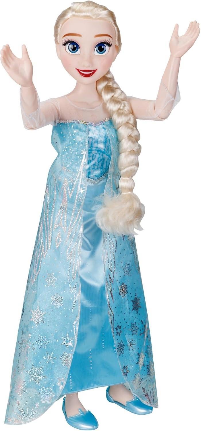 Muñeca Elsa Frozen, luz y sonidos musicales, mide 82 cm